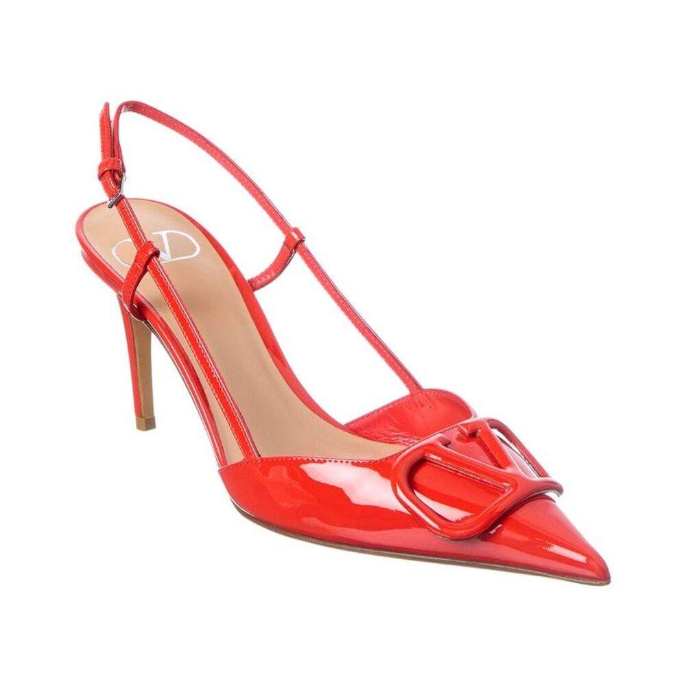 Valentino Vlogo 80 Patent Slingback Pump, Orange